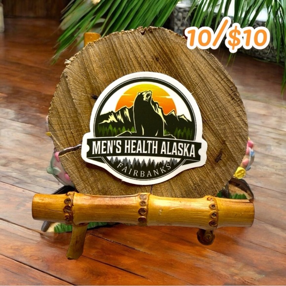 10 / $10 Men’s Health Alaska Fairbanks Sticker - Travel / Bear / Bucket List - Picture 1 of 2